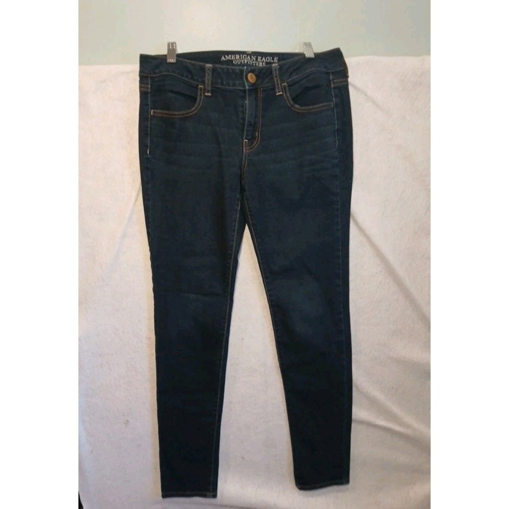 American Eagle Outfitters Denim Jeans Women's Size 8 Dark High Waisted Stretch